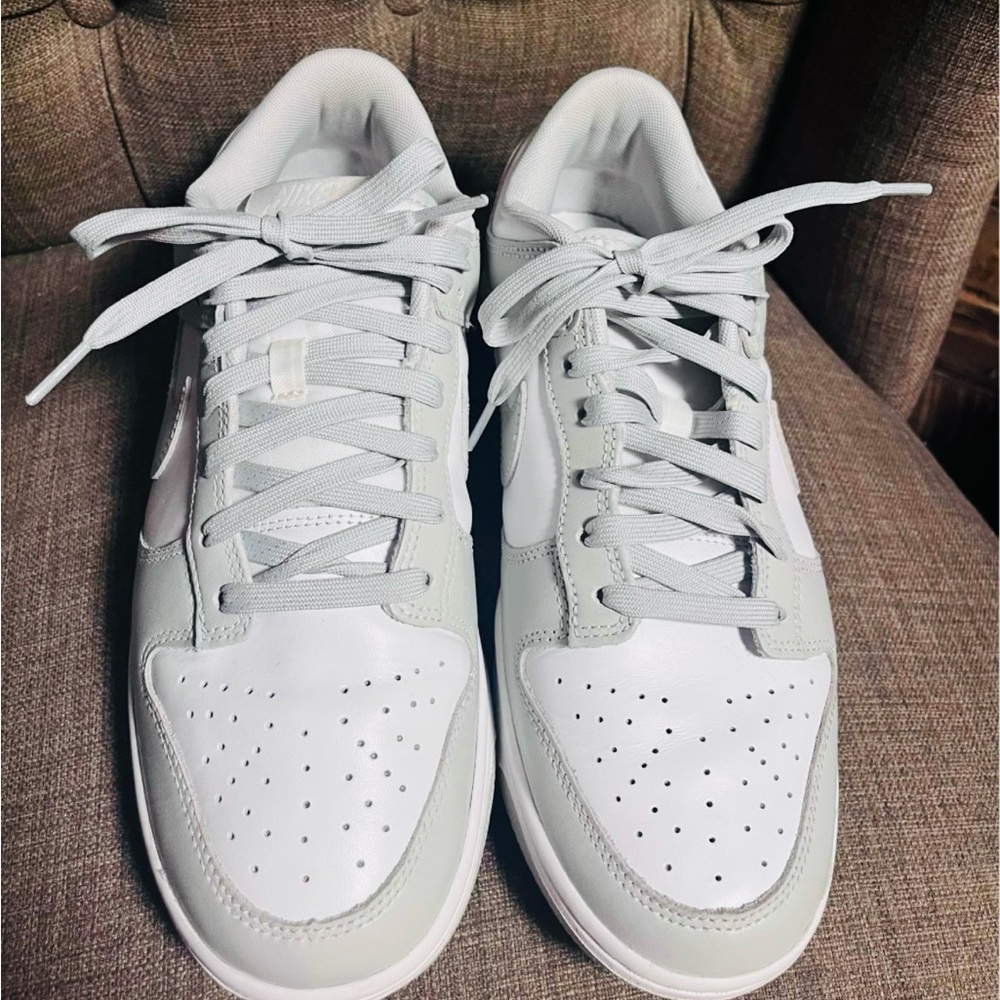 Nike Dunk Low Retro Light Gray and White  Sneakers men's 9.5 - Picture 2 of 11